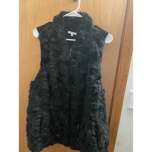 Maurices Women’s Faux Fur Vest Black Size 1XL
